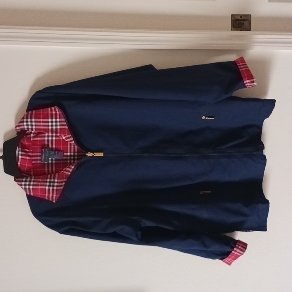 Vintage Reversible Country Club by Koret Navy Blue Zippered Jacket Size L